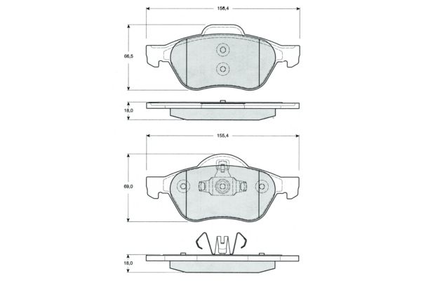 PROCODIS FRANCE Комплект тормозных колодок, дисковый тормоз PF1471